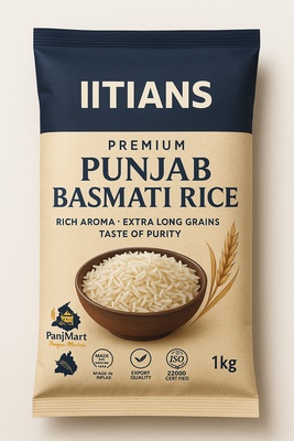 IITIΛNS Panjab – 1121 Extra Long & Slender (~8.3 to 8.5 mm) Grain Basmati 1 kg Pack